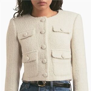 NWT- Favorite Daughter - Women's white Textured Jacket
